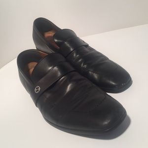 Gucci Mens Leather Loafer with Interlocking G